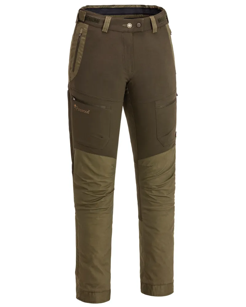 Dames - Finnveden Hybrid Extreme Trousers - Dark Olive / H. Olive (3302) (LONG / SHORT MATEN)
