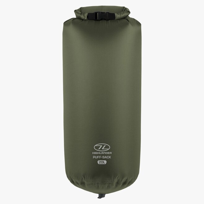 Puff Sack Opblaaszak & Drybag 20 Liter Olijfgroen