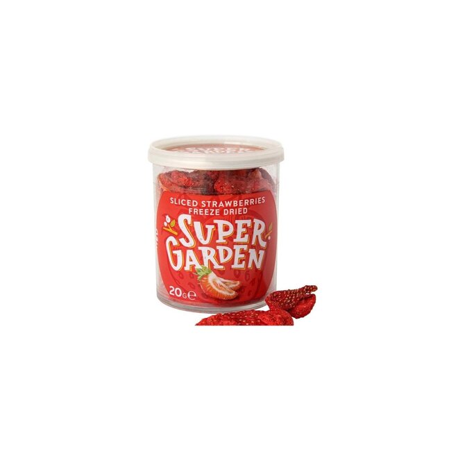 Gevriesdroogde Aardbeienplakjes 20G Pot - THT 12-05-2027 - THT: 12-05-2027