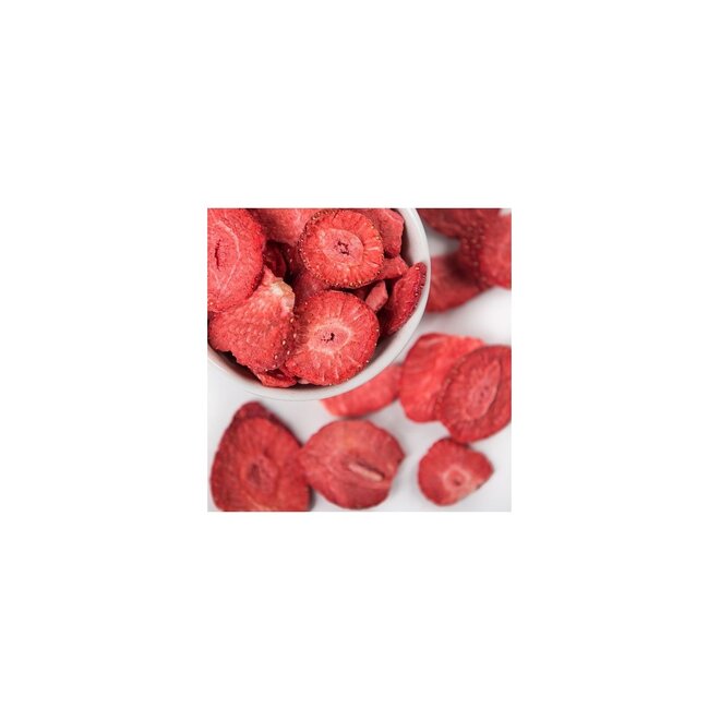 Gevriesdroogde Aardbeienplakjes 20G Pot - THT 12-05-2027 - THT: 12-05-2027