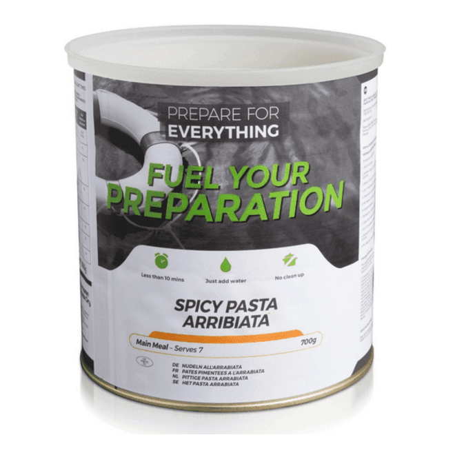 Spicy Pasta Arrabiata Vriesdroogmaaltijd - 7 Porties (Blik) - THT 17-12-2047