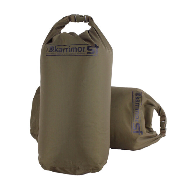 DRY BAG 12 – Military Waterproof Bag (12 Litres), Pair (2 Bags), for Backpack Side Pockets – Coyote