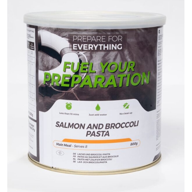 Zalm en Broccoli Pasta - Blik 8 Porties (800 gram) - THT: 24-08-2047