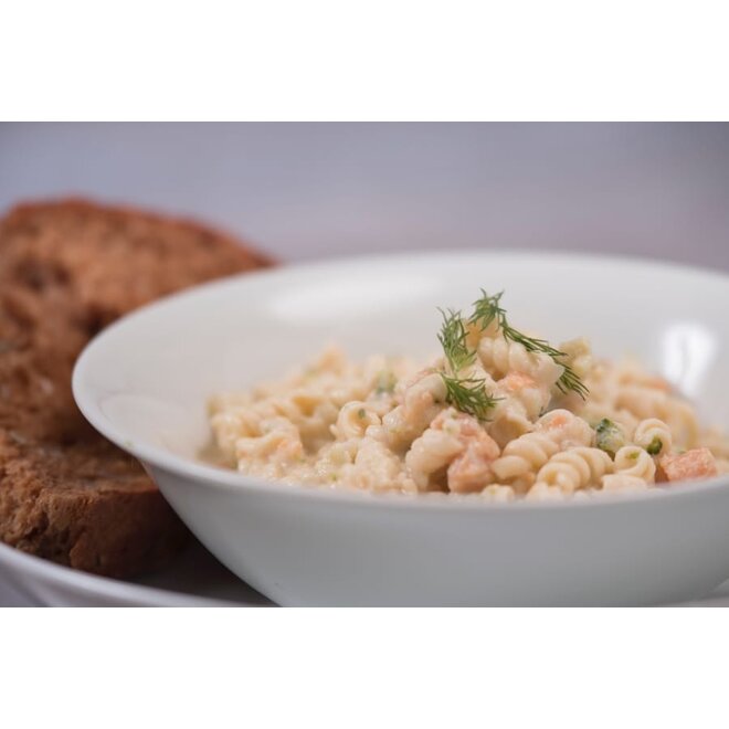 Zalm en Broccoli Pasta - Blik 8 Porties (800 gram) - THT: 24-08-2047
