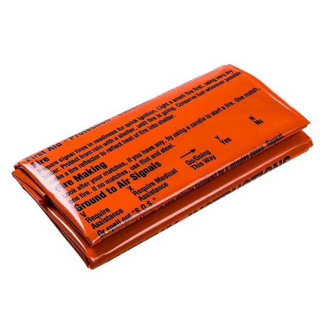 Survival Bag Oranje met Survivalinstructies