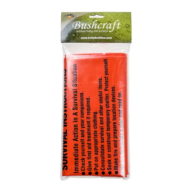 Survival Bag Oranje met Survivalinstructies