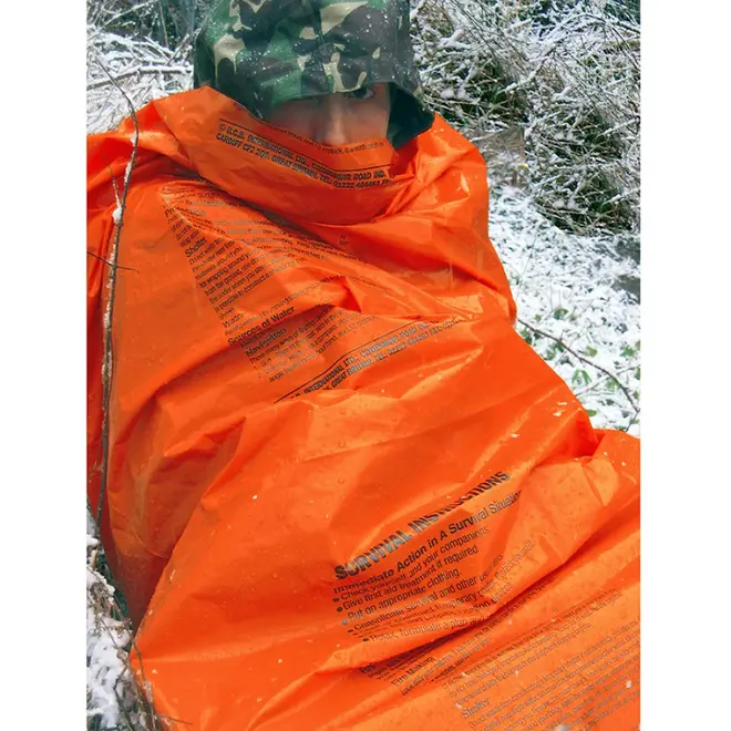Survival Bag Oranje met Survivalinstructies