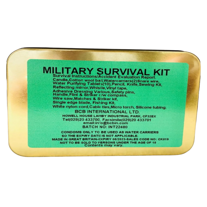Militaire Survival Kit in Blik