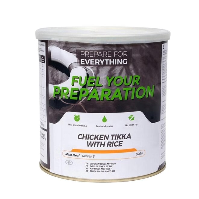 Kip Tikka met Rijst - Blik 8 Porties (800 gram) - THT: 29-01-2050