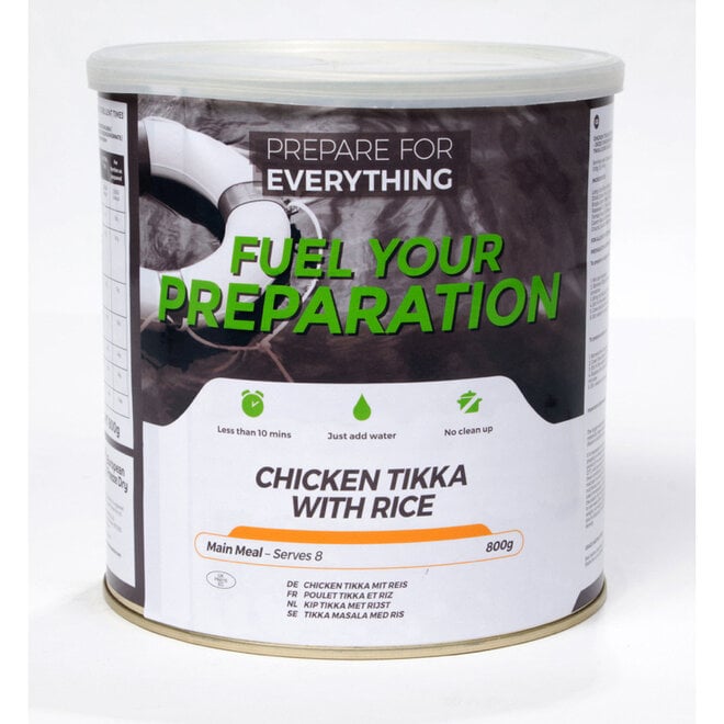 Kip Tikka met Rijst - Blik 8 Porties (800 gram) - THT: 29-01-2050