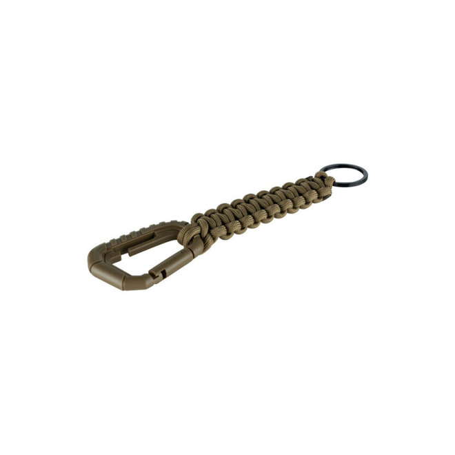 Paracord Sleutelhanger met Karabiner Coyote