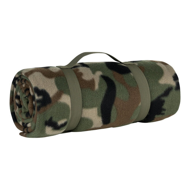 Fleece Deken Camouflage Woodland 170 x 130 cm