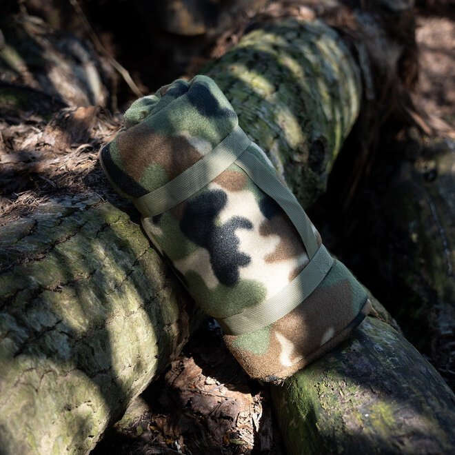 Fleece Deken Camouflage Woodland 170 x 130 cm