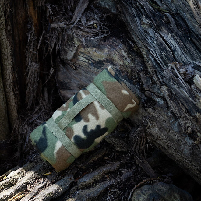 Fleece Deken Camouflage Woodland 170 x 130 cm