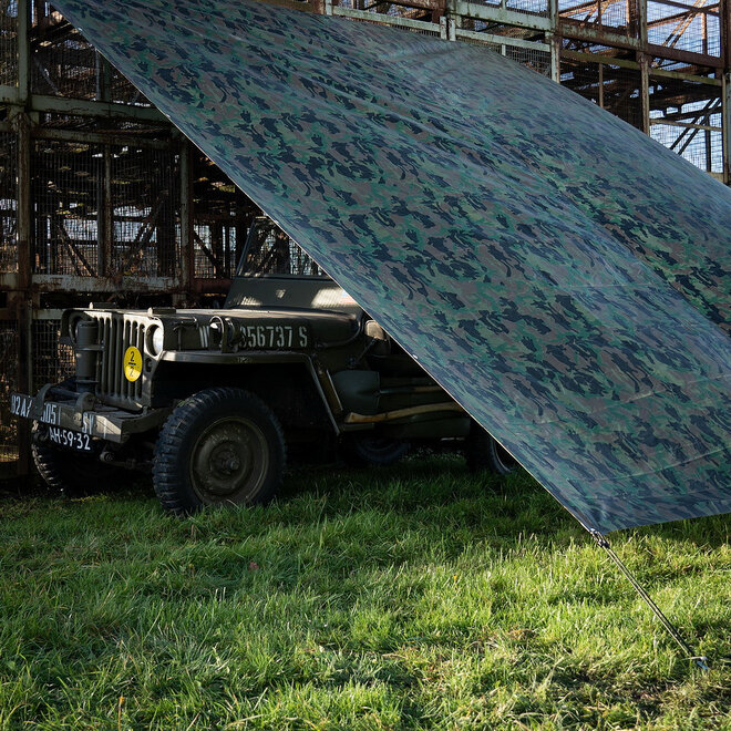 Afdekzeil Woodland Camouflage 3 x 3 m