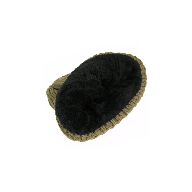 Gevoerde Beanie Muts Groen