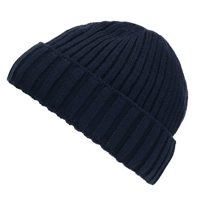 Gevoerde Beanie Muts Navy