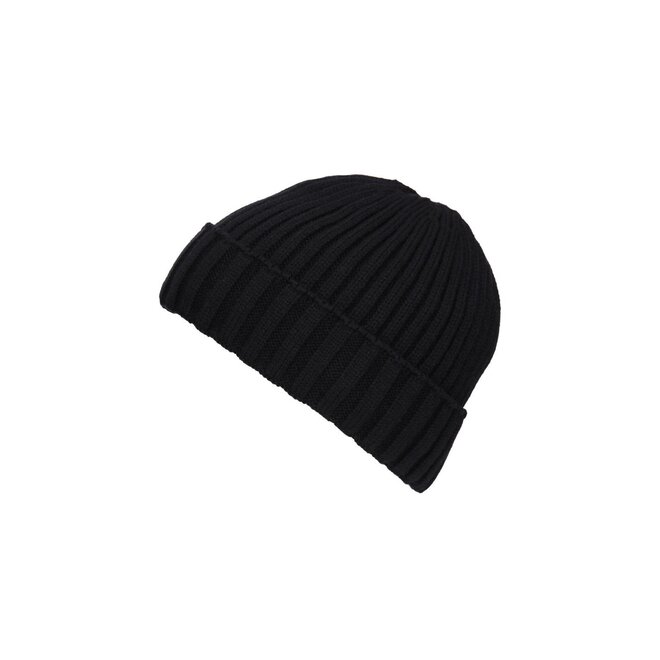 Gevoerde Beanie Muts Zwart