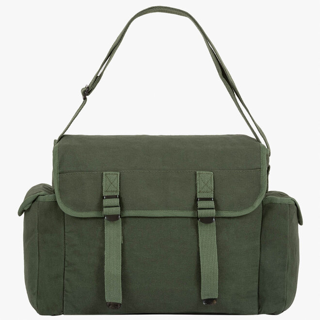 Heavy Duty Haversack Canvas Schoudertas Olijfgroen