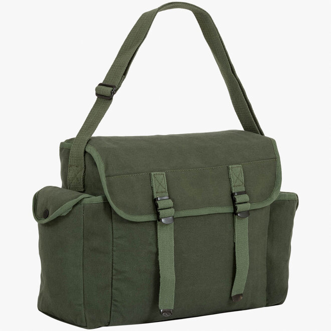 Heavy Duty Haversack Canvas Schoudertas Olijfgroen