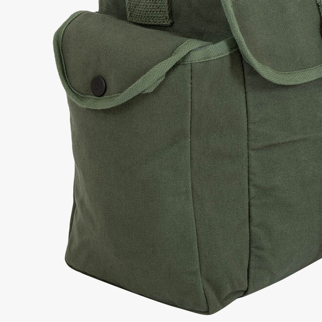 Heavy Duty Haversack Canvas Schoudertas Olijfgroen