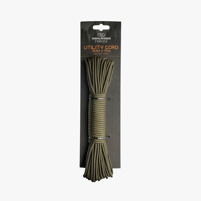 Utility Cord 3 mm Olijfgroen (15 meter)