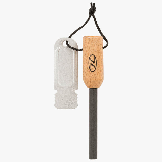 Beech Fire Starter Firesteel met Beukenhouten Handvat