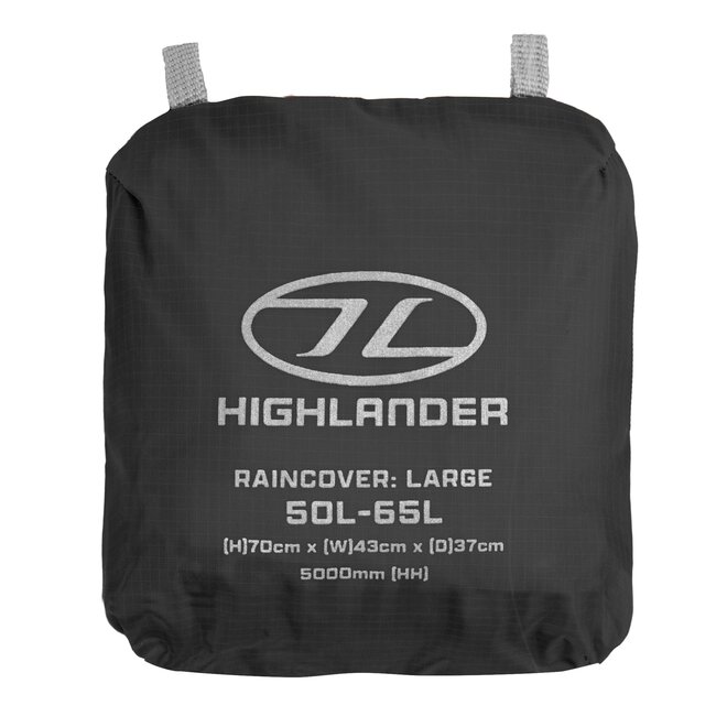 Regenhoes Rugzak 50-65 Liter Zwart