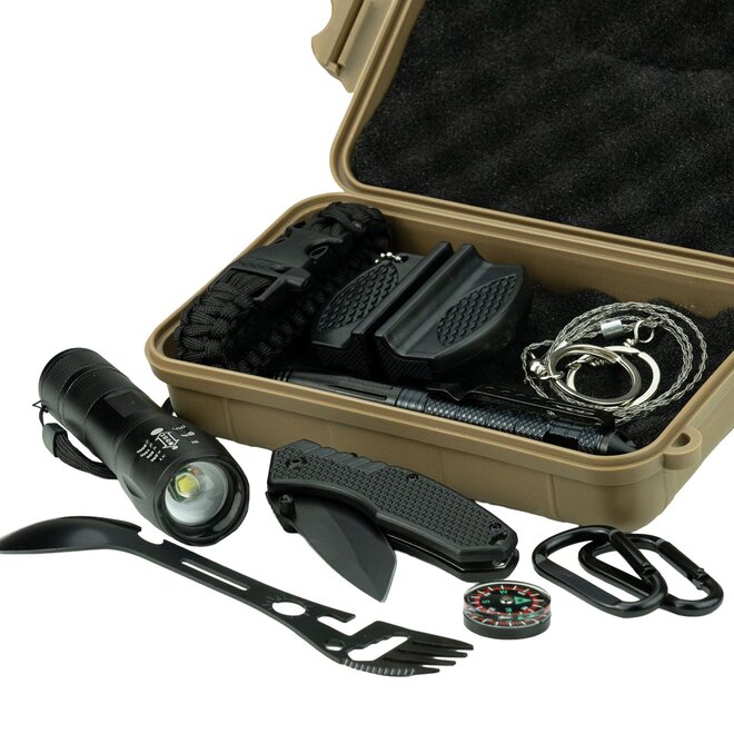 10-in-1 Survival Kit met Waterdichte Case
