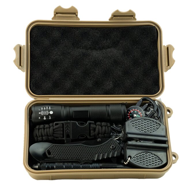 10-in-1 Survival Kit met Waterdichte Case