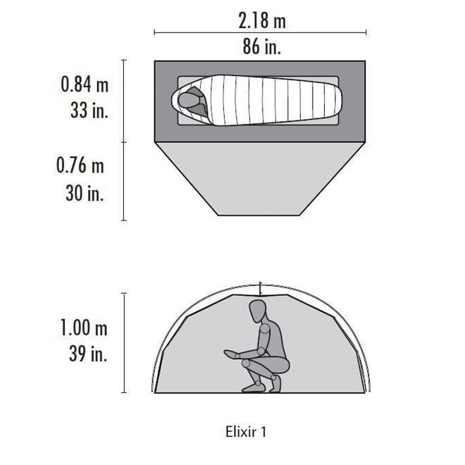 OP=OP Elixir 1 Tent 1-Persoons Groen