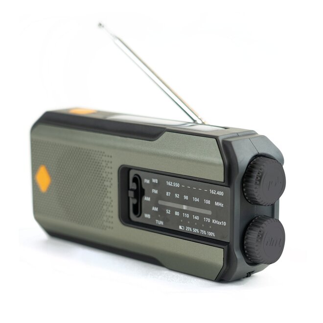 Universal Survival Emergency Hub - Noodradio met Powerbank, Zaklamp & SOS