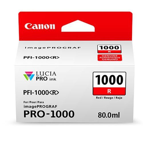 Canon PFI-1000R Rood 80ml - 0554C001