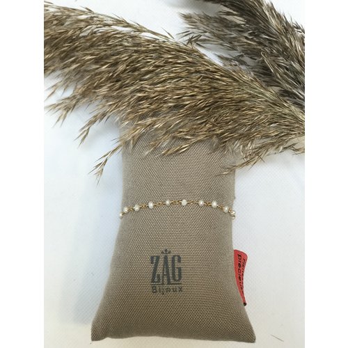 ZAG Bijoux ARMBAND SHELL PEARL - GOUD ZAG Bijoux ARMBAND SHELL PEARL - GOUD