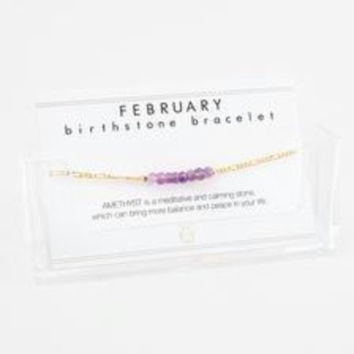 indi & me Birthstone bracelet - february indi & me Birthstone bracelet - february