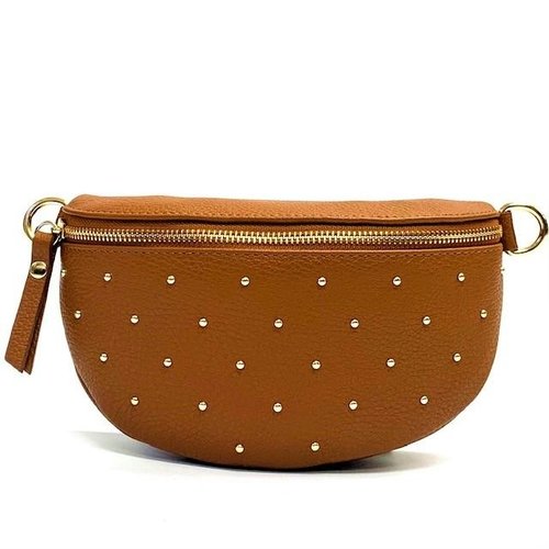 JOSS Studded bumbag - cognac JOSS Studded bumbag - cognac