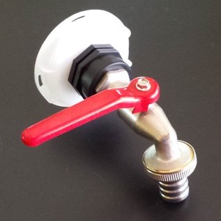 IBC Wassertank 3/4'' Auslaufhahn (Kugelhahn) für IBC Schütz mit kurzem CAMLOCK FEINGEWINDE 62mm