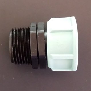 Verbinder mit 1 Überwurfmutter 1-Zoll Innengewinde mit Dichtung und 1 x 1-Zoll Aussengewinde