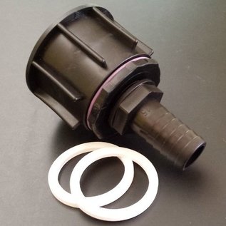 IBC S60x6 Adapter mit Anschluss für 25mm / 1-Zoll Schlauch