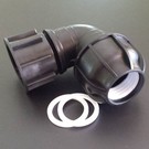 IBC Adapter mit Bogen für 50 mm Rohr