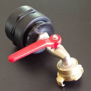 IBC Adapter FEINGEWINDE 2-Zoll / 58mm Auslauf Kugelhahn