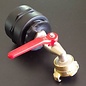IBC Adapter FEINGEWINDE 2-Zoll / 58mm Auslauf Kugelhahn