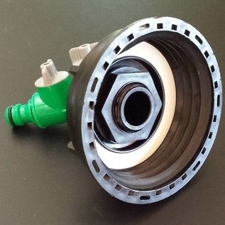 IBC 2-Wege-Ventil mit S100x8 3-Zoll Auslauf Adapter GARDENA-kompatibel