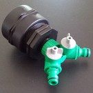 IBC Feingewinde Auslauf-Adapter 2'' mit 2-Wege-Ventil