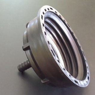 IBC 3-Zoll GROBGEWINDE 10cm Schlauchadapter mit 13mm 1/2-Zoll Tülle