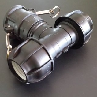 IBC Camlock Adapter für 50mm Rohre T-Stück KLEMMVERBINDUNG