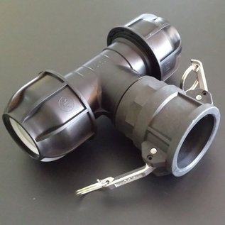 IBC Camlock Adapter für 50mm Rohre T-Stück KLEMMVERBINDUNG