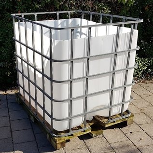 IBC Abfallmulde 1-Kubik Einweg auf Holzpalette