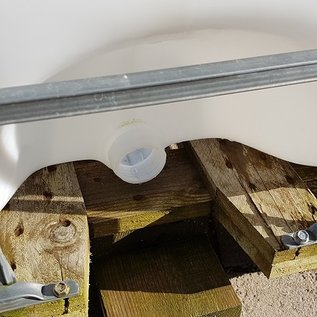 IBC Abfallmulde 1-Kubik Einweg auf Holzpalette