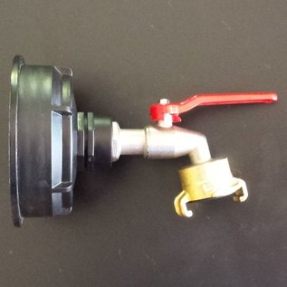 IBC Regenwassertank S100x8 3-Zoll Anschluss Adapter mit GEKA Kupplung am Hahn
